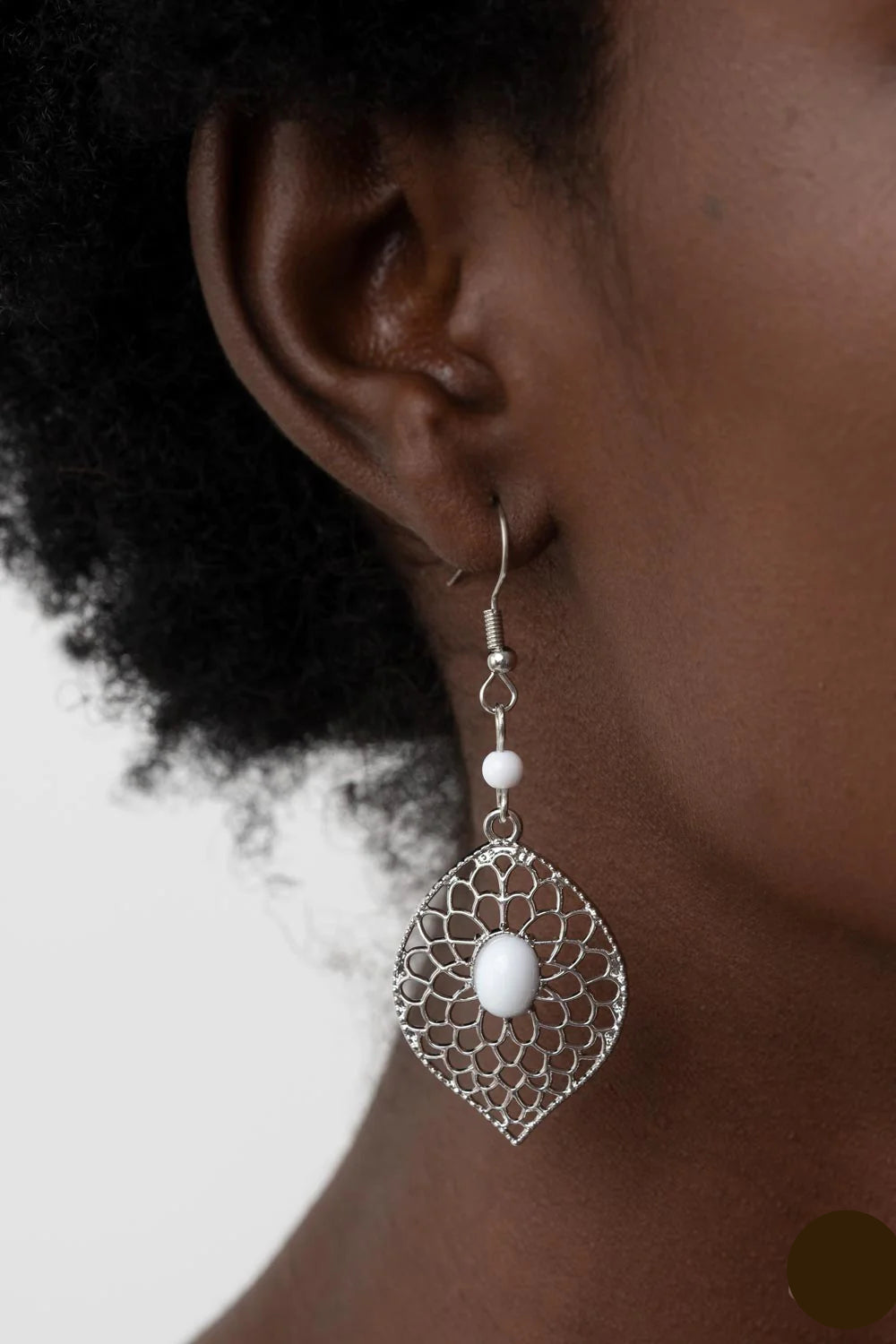 Paparazzi Earrings - Perky Perennial - White
