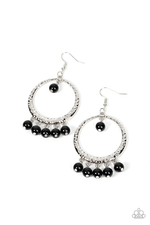 Paparazzi Earrings - Luscious Luxury - Black