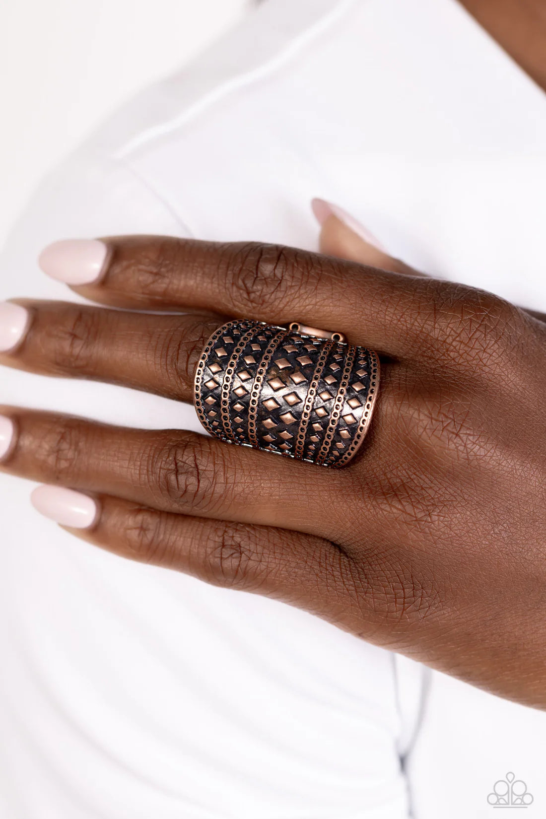 Paparazzi Rings - Diamondback Bravado - Copper