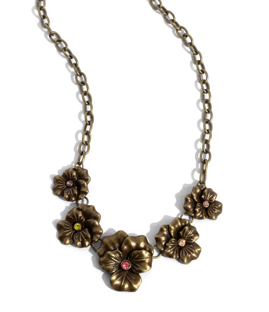 Paparazzi Necklaces - Blatant Botanicals - Brass