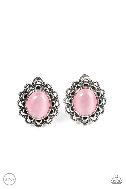 Paparazzi Earrings - Garaden Gazebo - Pink