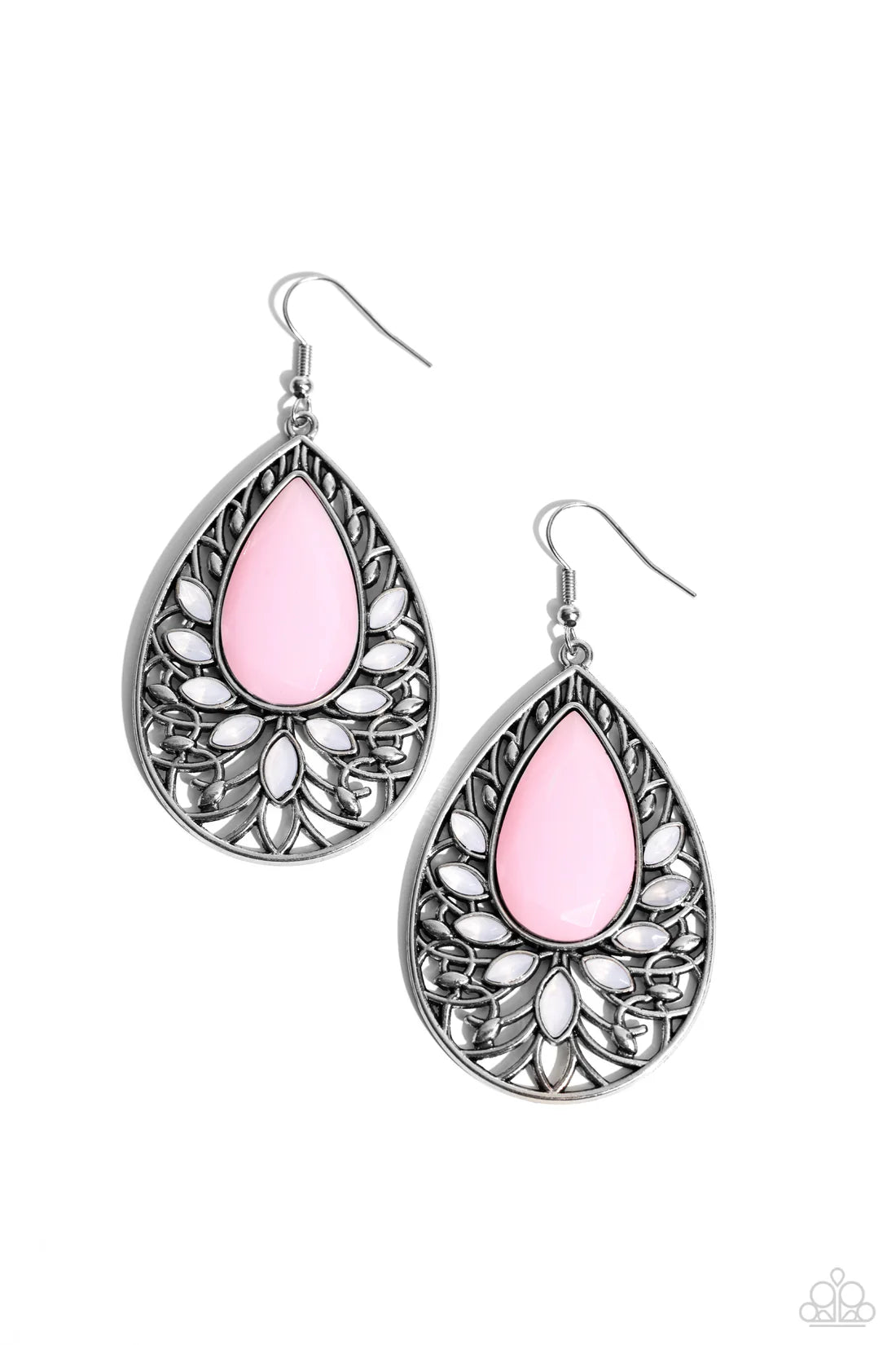 Paparazzi Earrings - Floral Fairytale - Pink