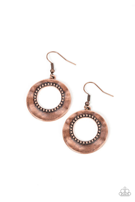 Paparazzi Earrings - Desert Diversity - Copper