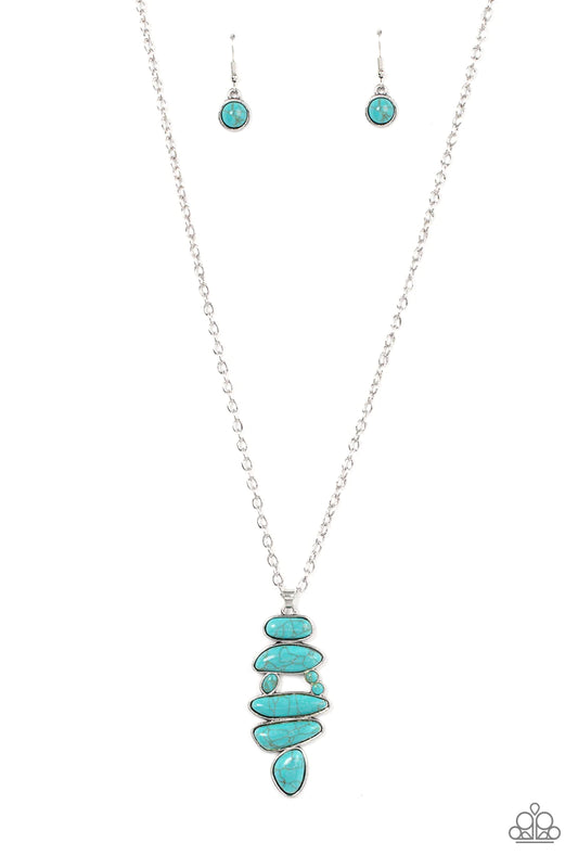 Paparazzi Necklaces - Mojave Mountaineer - Blue