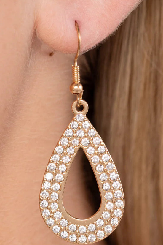 Paparazzi Earrings - I am the Party - Gold