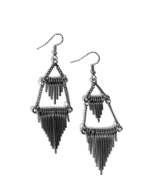 Paparazzi Earrings - Greco Grotto - Black