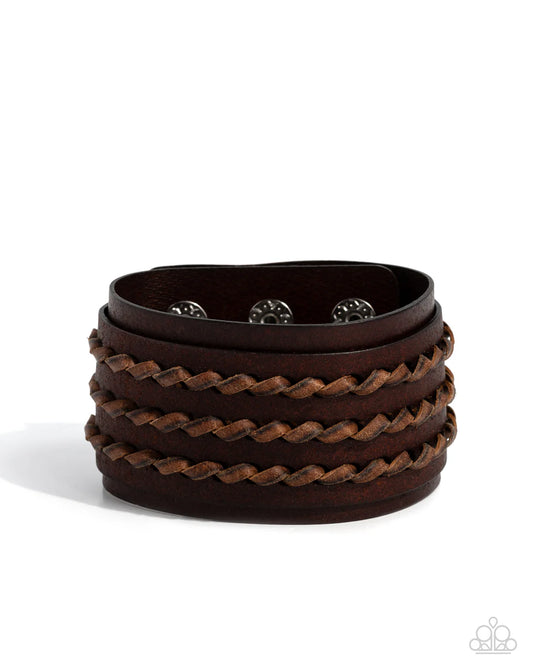 Paparazzi Men's Collection Urban - Western Twist - Brown - Wrap