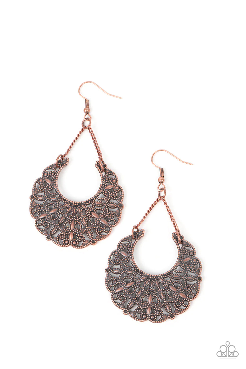 Paparazzi Earrings - Country Cornucopia - Copper