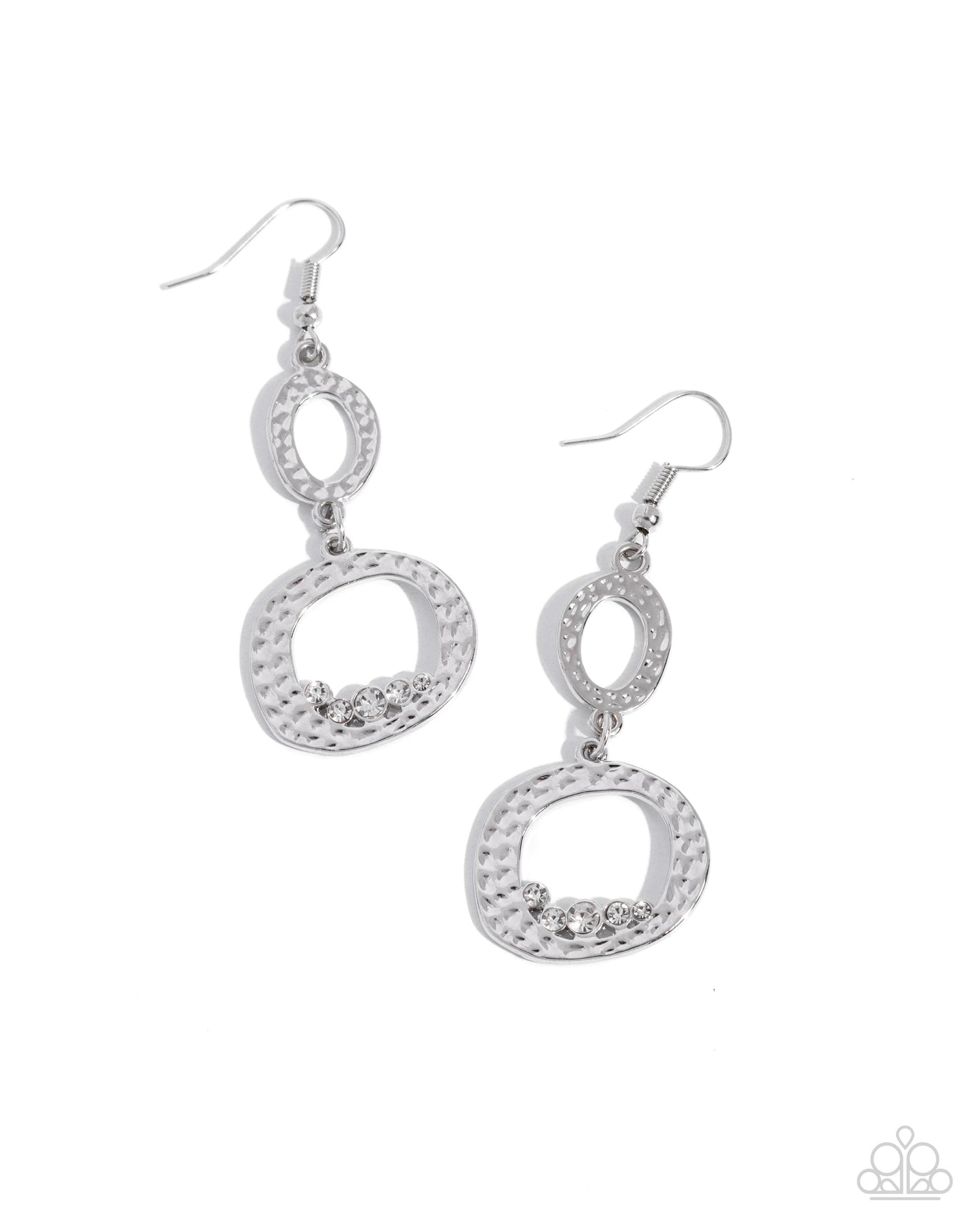 Paparazzi Earrings - So Unexpected - White