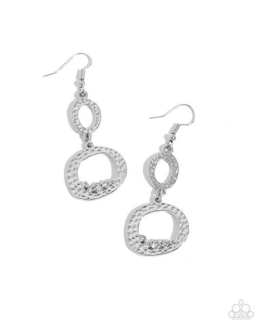 Paparazzi Earrings - So Unexpected - White