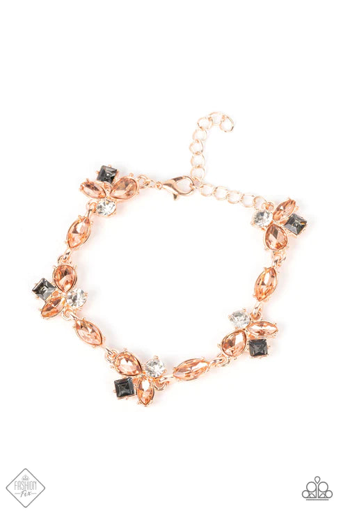 Paparazzi Bracelets - Colorful Captivation - Rose Gold - Fashion Fix