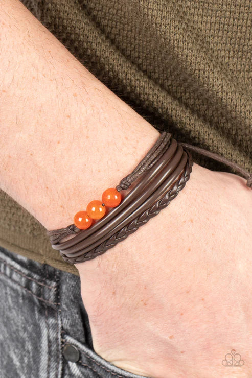 Paparazzi Urban Collection Bracelets- Rest Easy - Orange