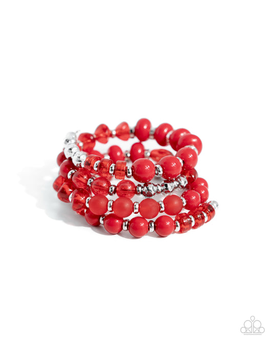 Paparazzi Bracelets - Colorful Charade - Red