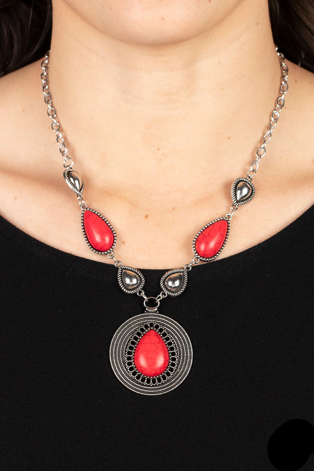 Paparazzi Necklaces - Saguaro Soul Trek - Red