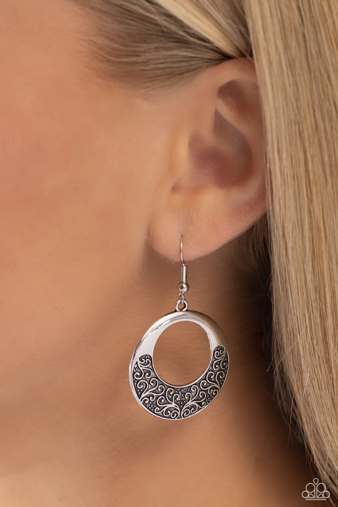 Paparazzi Earrings - Secret Vineyards - Silver