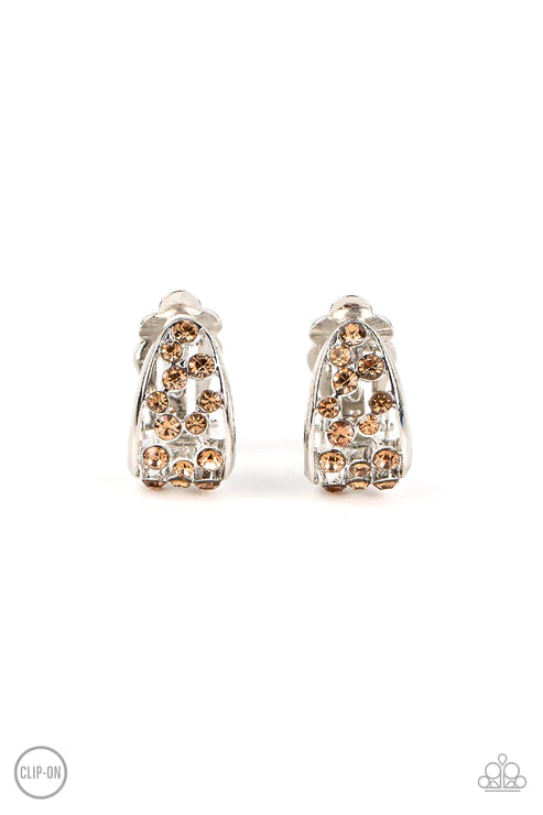 Paparazzi Earrings - Extra Effervescent - Brown