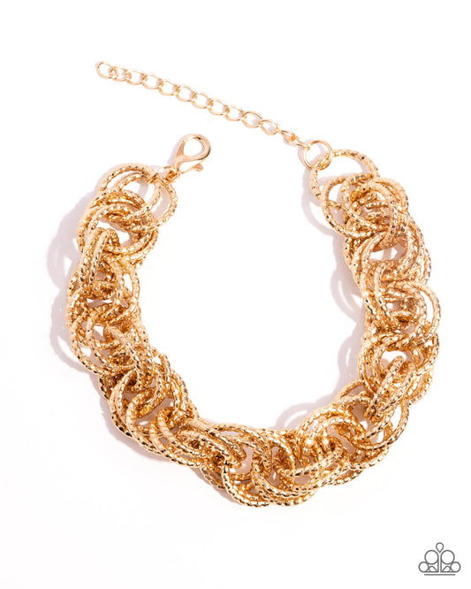 Paparazzi Bracelets - Audible Shimmer - Gold