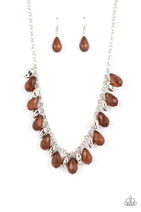 Paparazzi Necklaces - Summertime Tryst - Brown