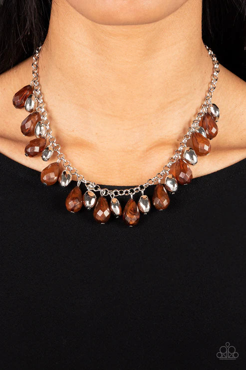 Paparazzi Necklaces - Summertime Tryst - Brown