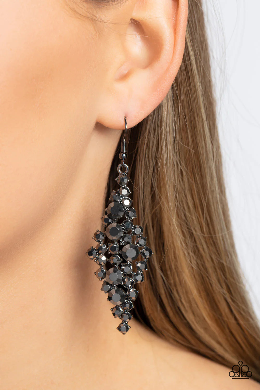Paparazzi Earrings - Celestial Comet - Black
