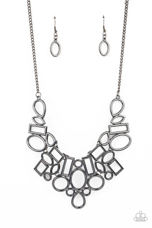 Paparazzi Necklaces - Geometric Grit - Black