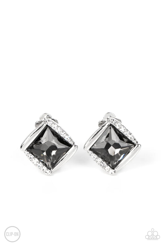 Paparazzi Earrings - Sparkle Squared - Silver