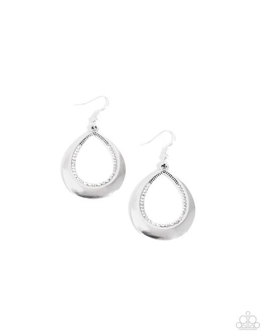Paparazzi Earrings - Inner Iridescence - White
