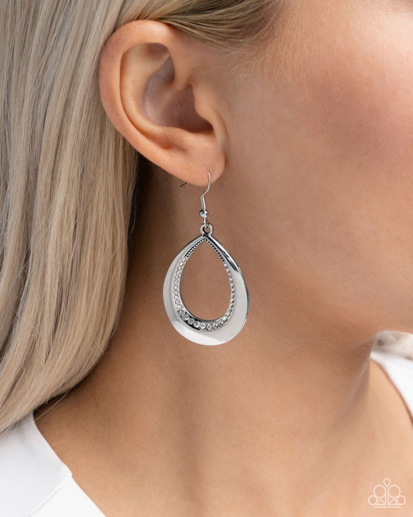 Paparazzi Earrings - Inner Iridescence - White