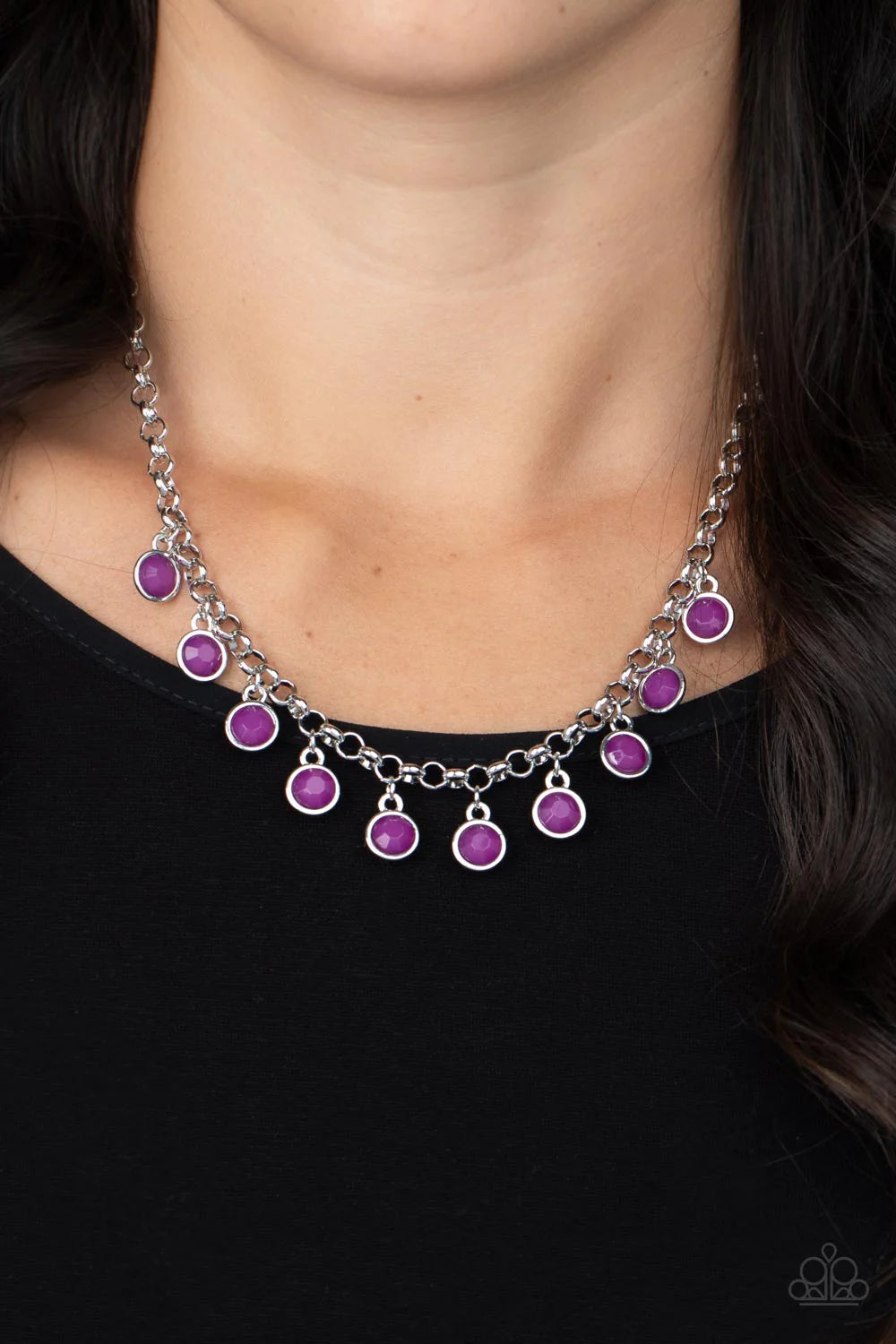 Paparazzi Necklaces - Moonbeam Magic - Purple