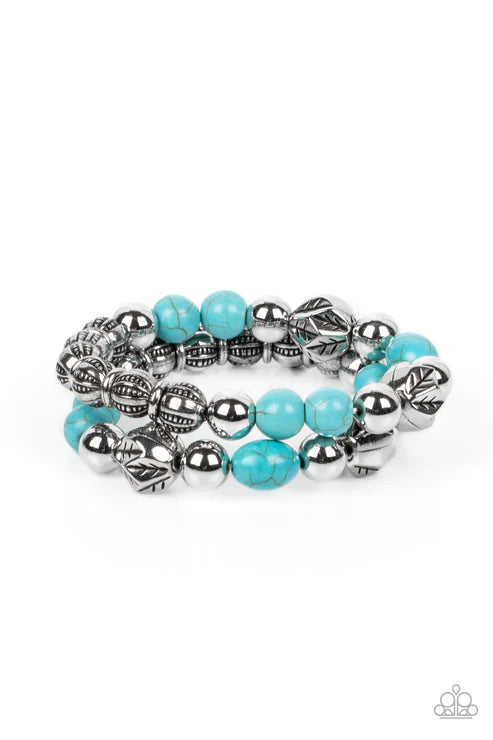 Paparazzi Bracelets - Sagebrush Sage - Blue