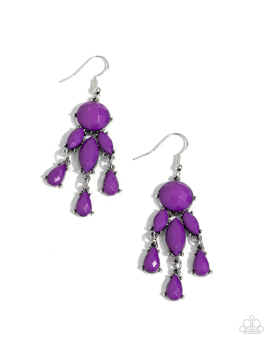 Paparazzi Earrings - Summer Feeling - Purple