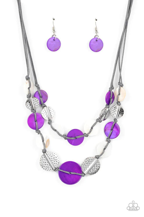 Paparazzi Necklaces - Barefoot Beaches - Purple
