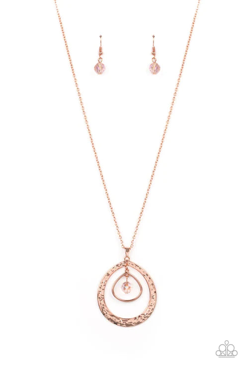 Paparazzi Necklaces - Tasteful Teardrops - Copper