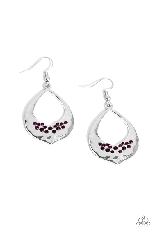 Paparazzi Earrings - CACHE Reserve - Purple