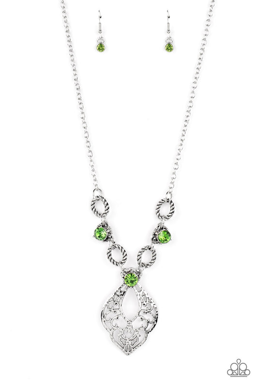 Paparazzi Necklaces - Contemporary Connections - Green