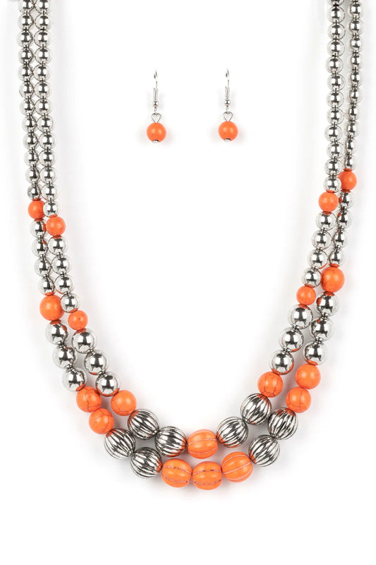 Paparazzi Necklaces - Country Road Trip - Orange
