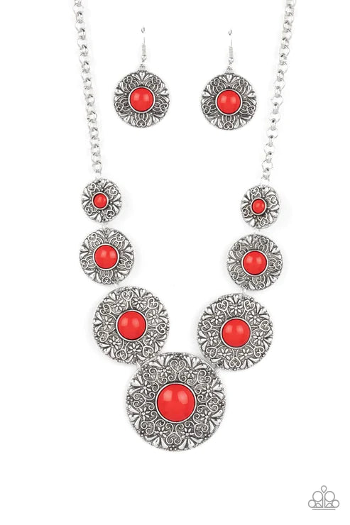 Paparazzi Necklaces - Garden Glade - Red