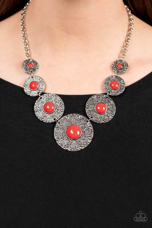 Paparazzi Necklaces - Garden Glade - Red