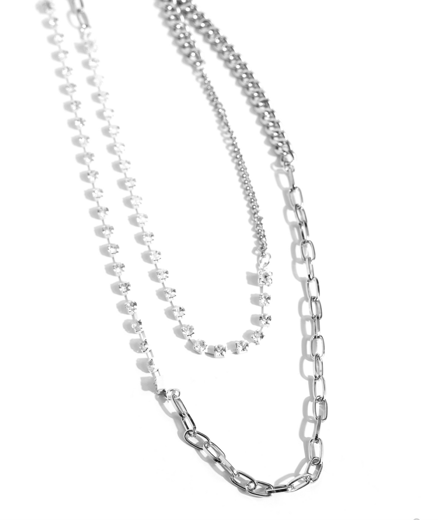 Paparazzi Necklaces - Boxy Brilliance - White