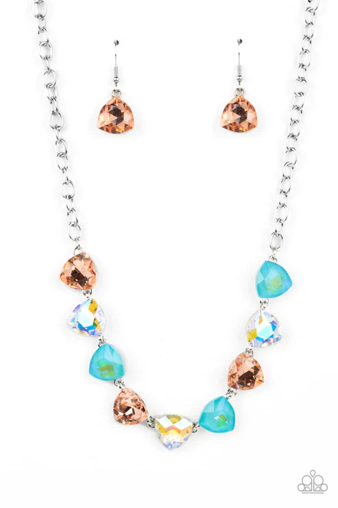 Paparazzi Necklaces - Dreamy Drama - Orange