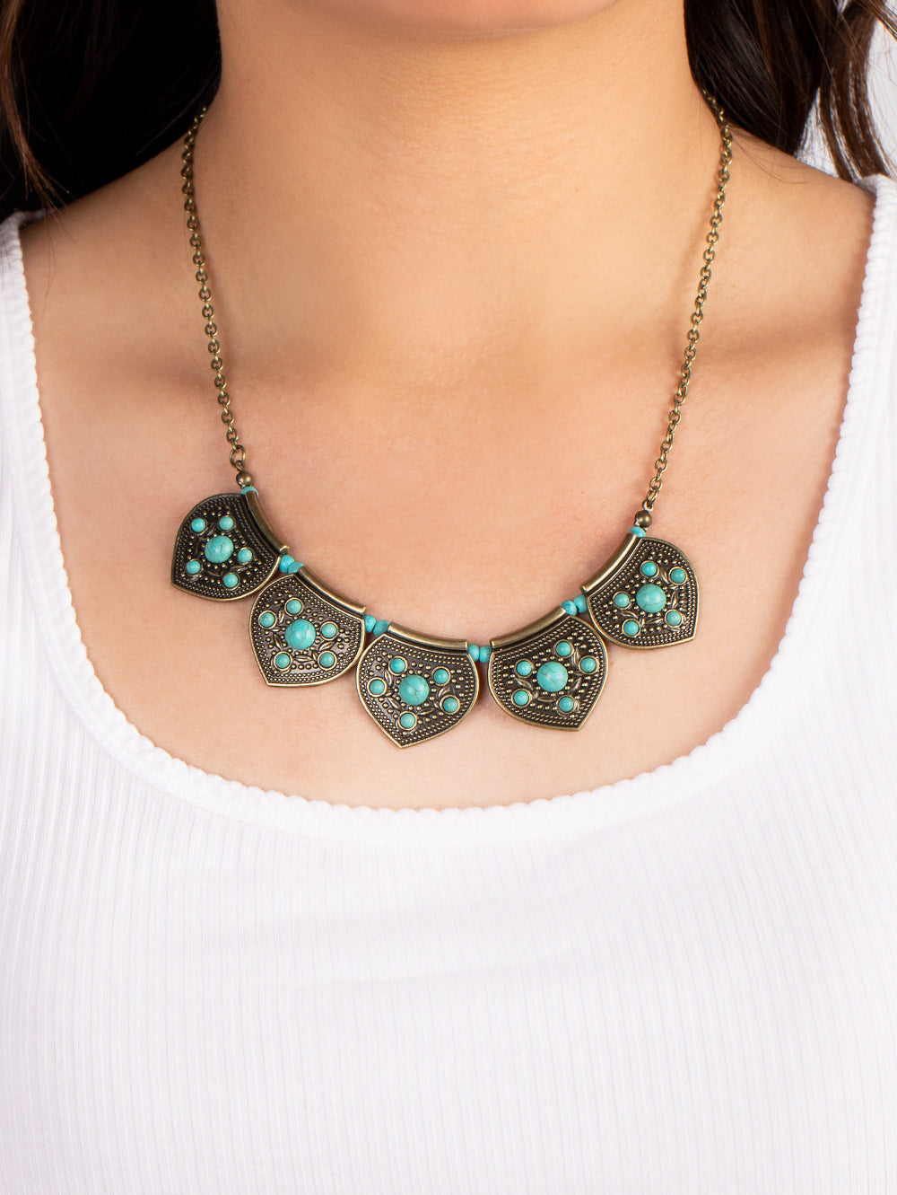 Paparazzi Necklaces - Badlands Basin - Brass