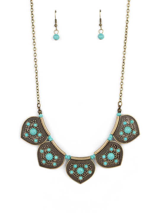 Paparazzi Necklaces - Badlands Basin - Brass