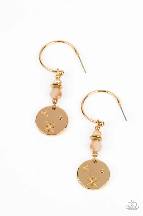 Paparazzi Earrings - Artificial Starlight - Gold