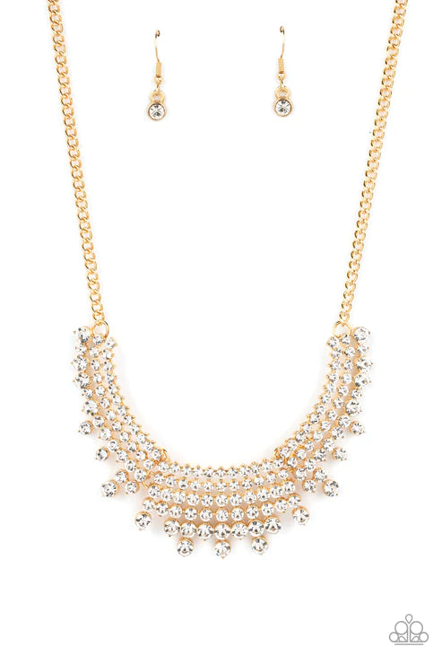 Paparazzi Necklaces - Shimmering Song - Gold