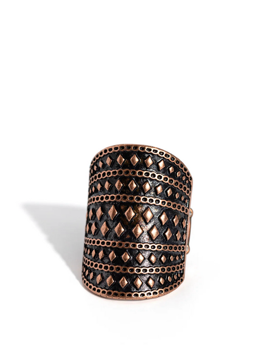 Paparazzi Rings - Diamondback Bravado - Copper