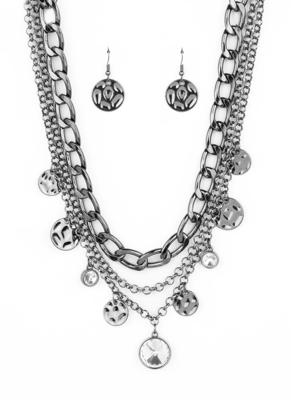 Paparazzi Necklaces - Industrial Noise - Black