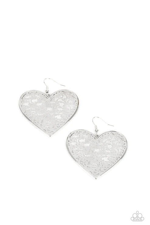 Paparazzi Earrings - Fairest in the Land - Silver