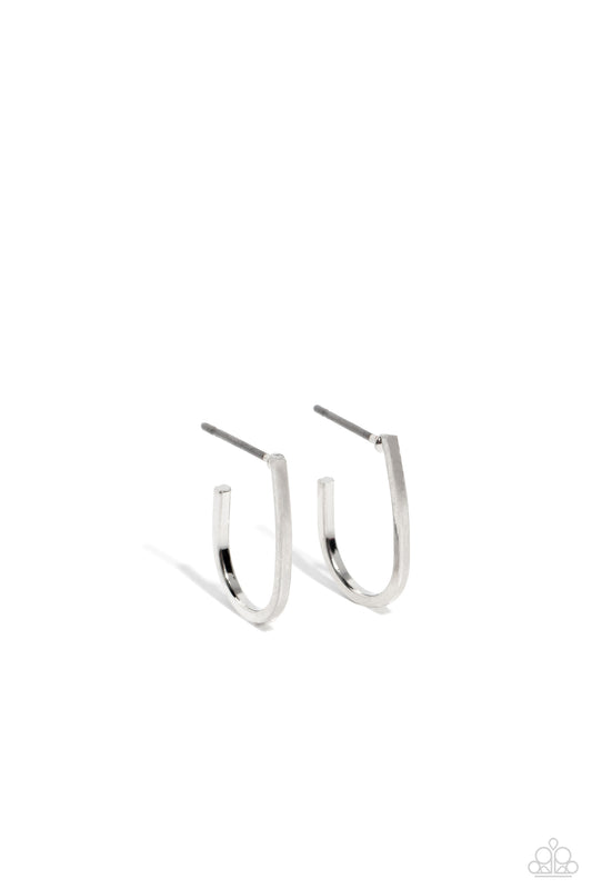 Paparazzi Earrings - Admirable Arches - Silver