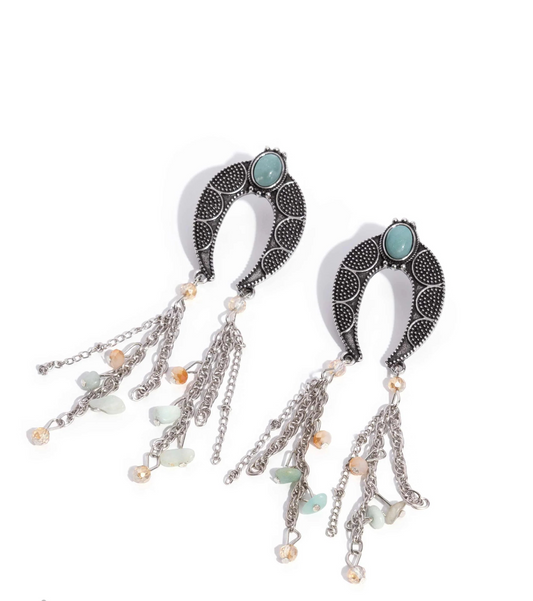 Paparazzi Earrings - Sahara Sway - Blue - Fashion Fix
