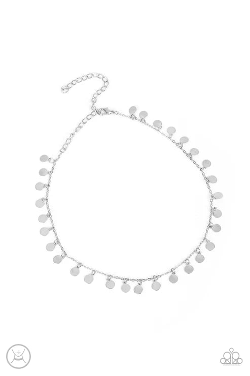 Paparazzi Necklaces - Champagne Catwalk - Silver - Choker